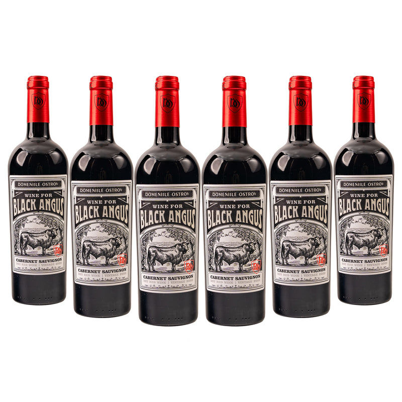 Black Angus, Cabernet Saugvinion, BARICAT, bax 6 sticle-0.75l, sec, roșu 🍷